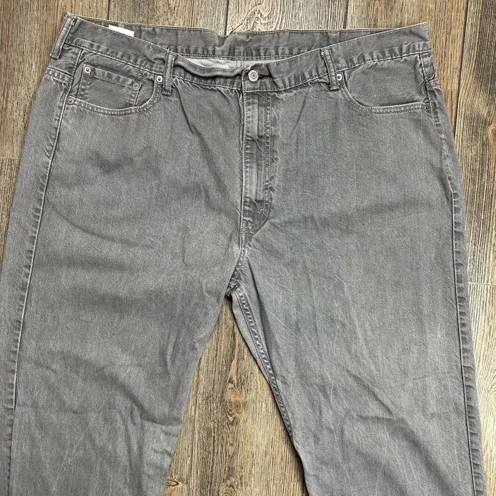 Levis 569 Loose Straight Jeans Mens 42x29.5 Grey Denim Cotton Relaxed
